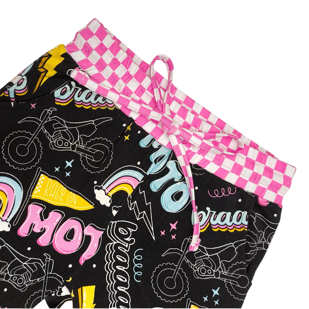 Moto Girl 2 Piece Pajamas / PREORDER ships Jan 12 - 16