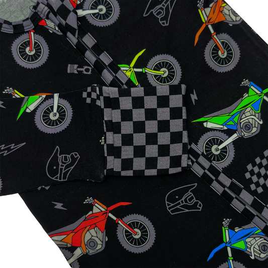 Bike Life Zip Up Pajamas