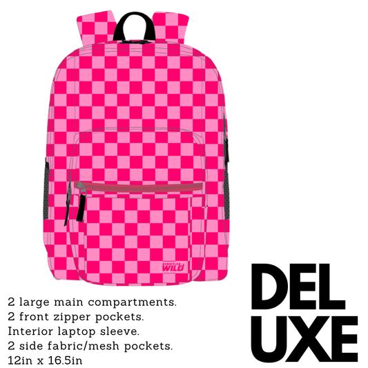 Speedy Pink Checker Backpacks