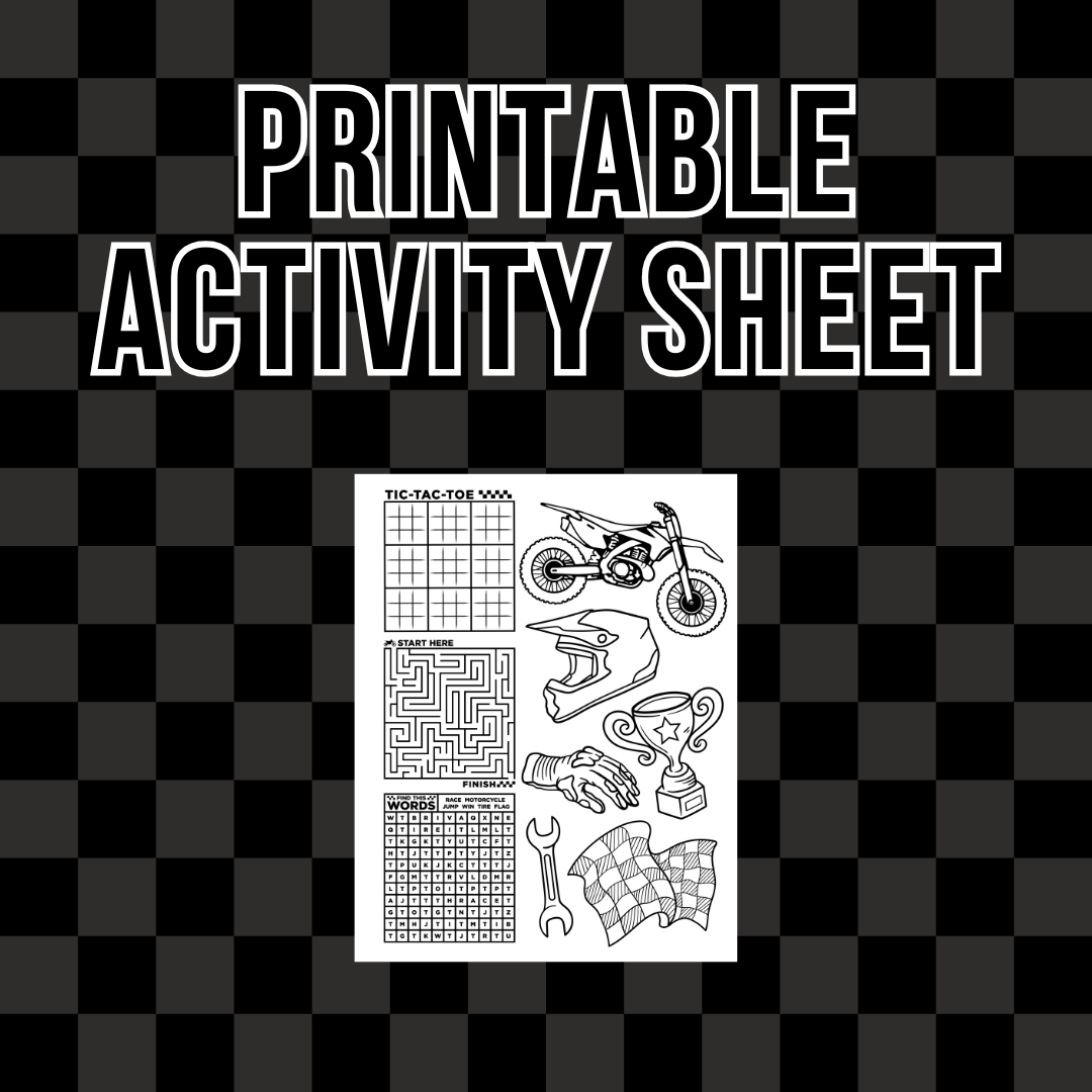 Dirt Bike Activity Sheet - Digital Download