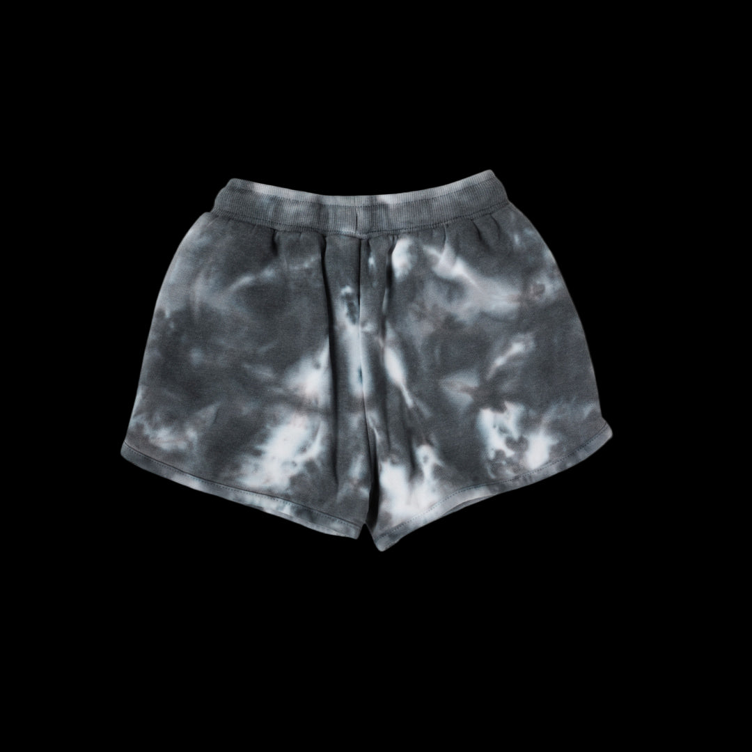 COTTON TIE-DYE SHORTS // CHARCOAL