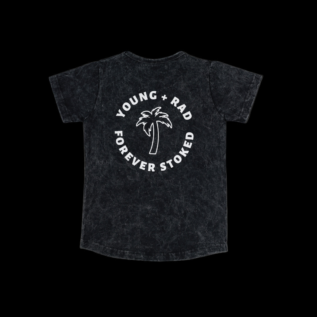 FOREVER STOKED BLACK TEE