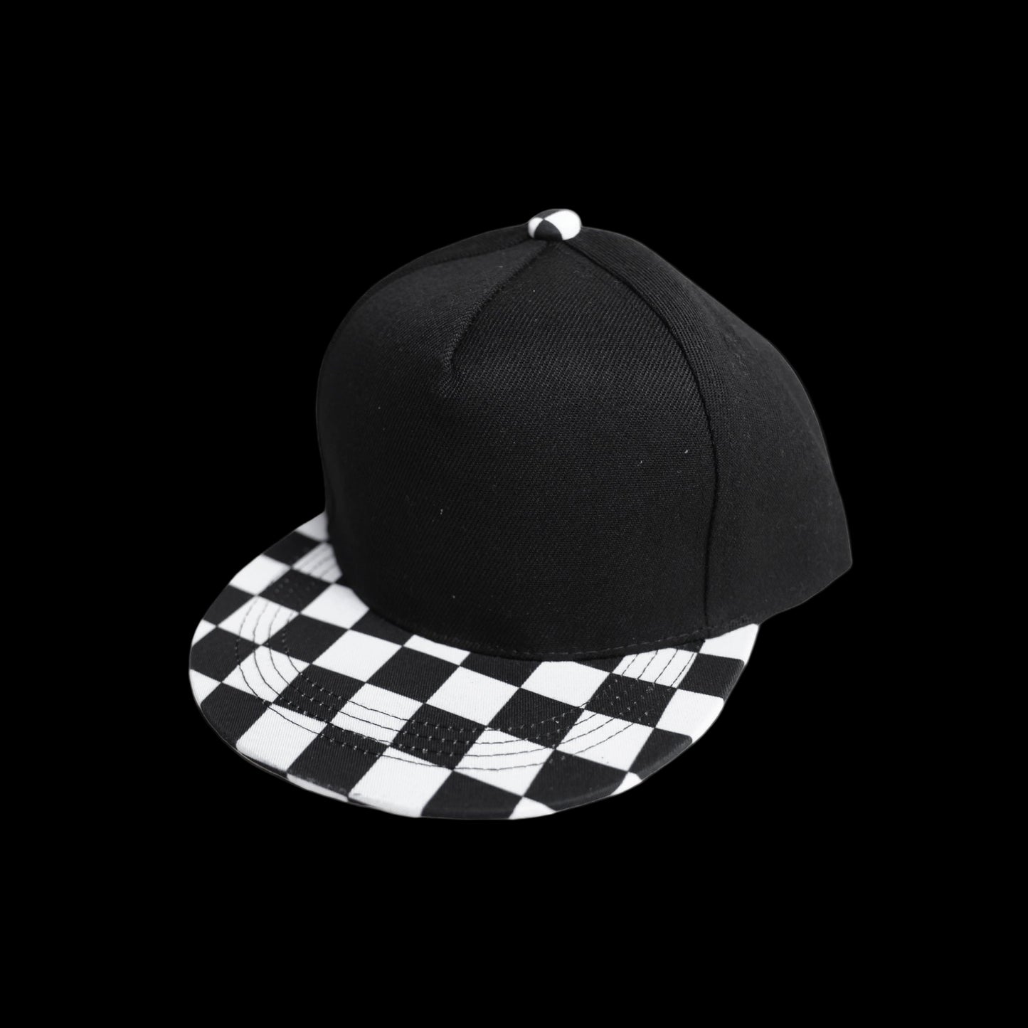 BLACK & CHECKERS SNAPBACK // Y+R UNBRANDED BASICS