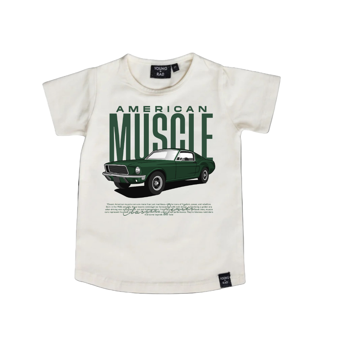 AMERICAN MUSCLE CAR ACID WASH TEE