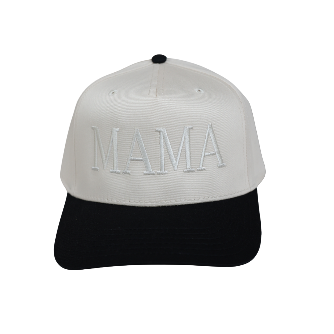 MAMA BLACK AND CREAM HAT