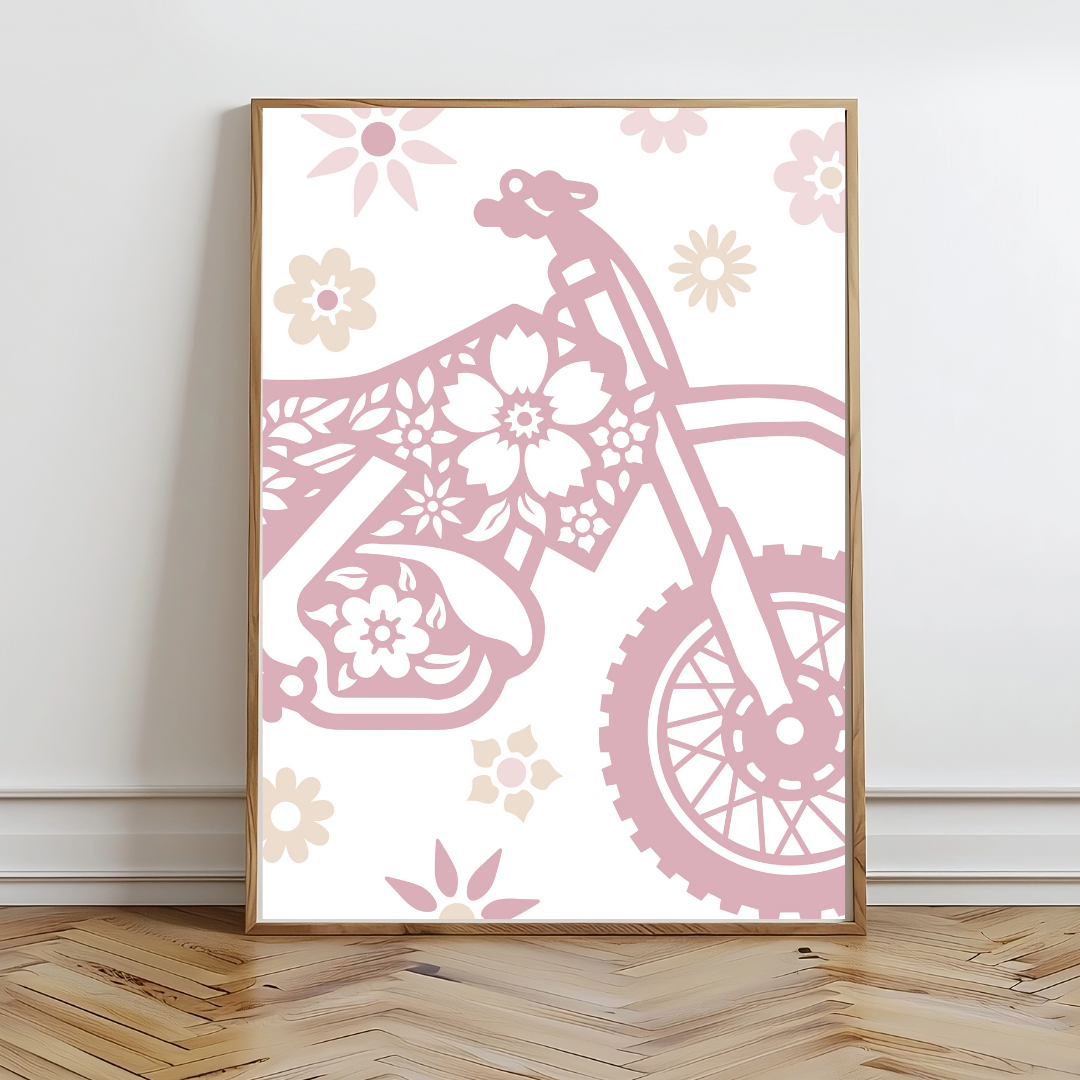 Moto Girl Wall Prints - Digital Download