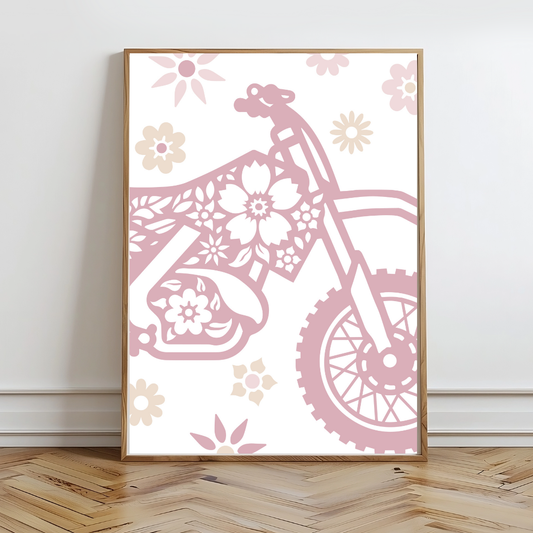 Moto Girl Wall Prints - Digital Download