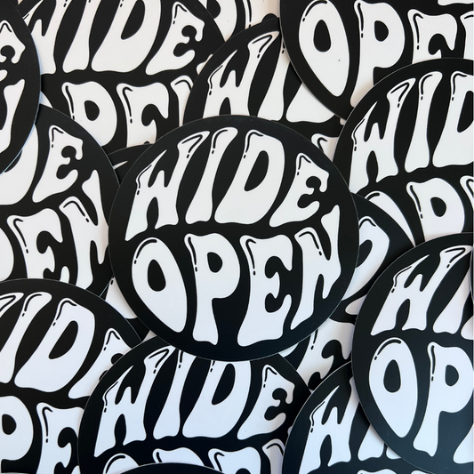 Wide Open Sticker