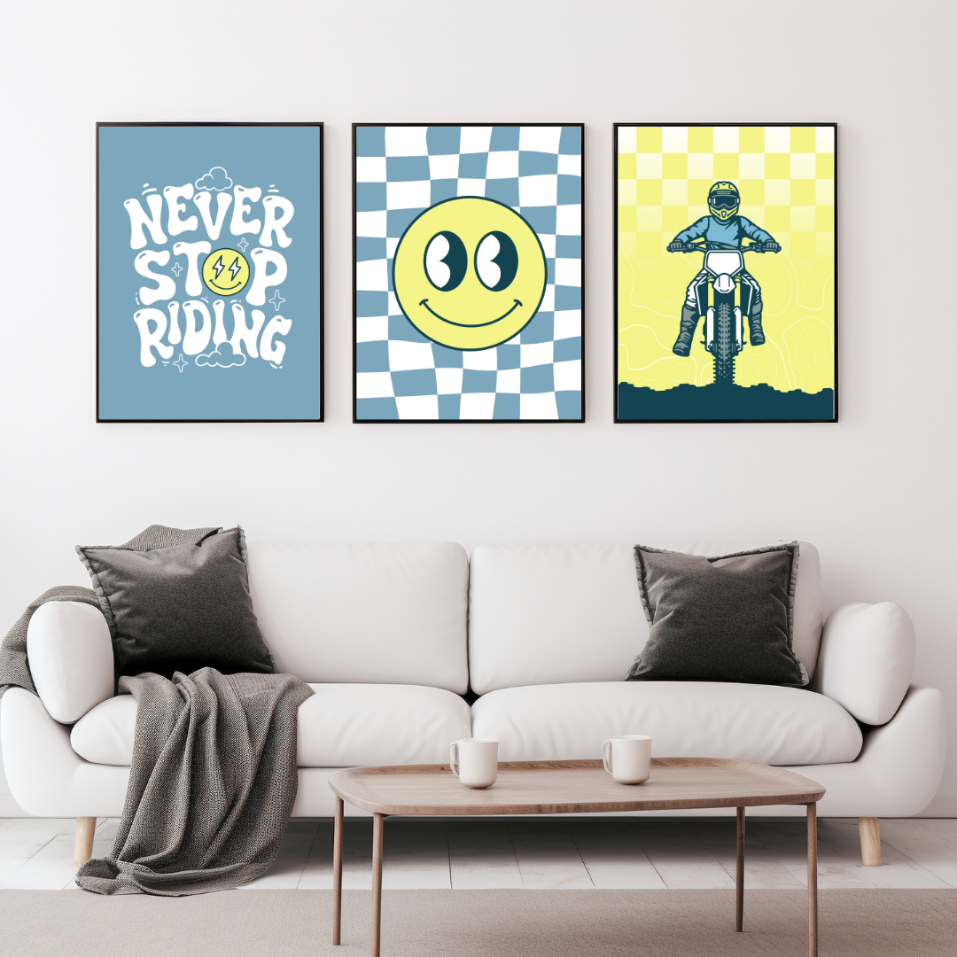 Never Stop Riding Wall Prints - Digital Download