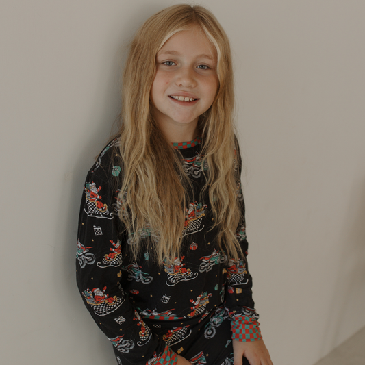 Santas Speedy Sleigh Toddler & Youth Pajamas *PREORDER - SHIPPING OUT BETWEEN NOV 24 - DEC 6*