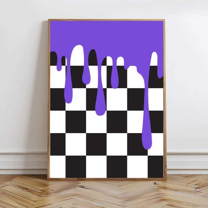 Checker Drip Wall Prints - Digital Download