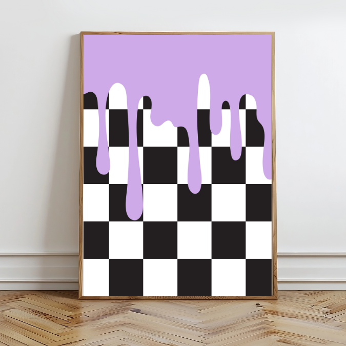 Checker Drip Wall Prints - Digital Download
