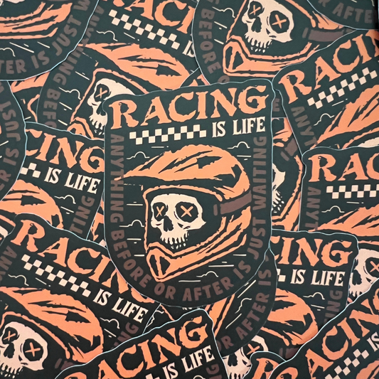 Racing Is Life Sticker