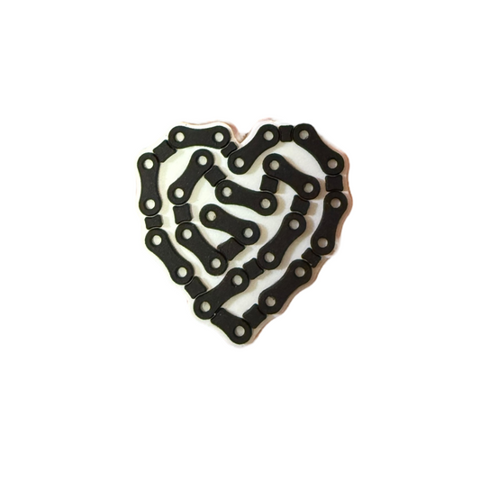 Chain Heart Croc Charm