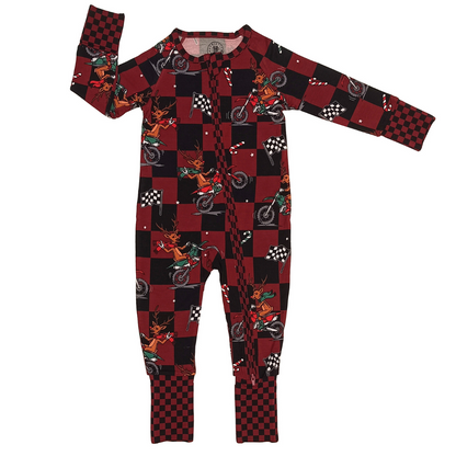 Rudolph The Red Nose Racer Zip Up Pajamas *PREORDER - SHIPPING OUT BETWEEN NOV 10-17*