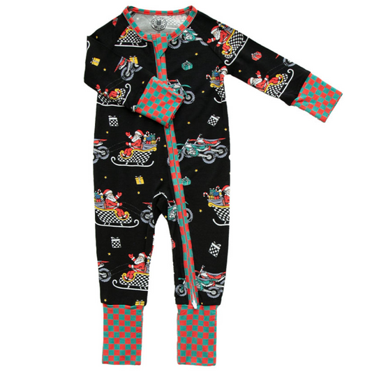Santas Speedy Sleigh Zip Up Pajamas *PREORDER - SHIPPING OUT BETWEEN NOV 10-17*