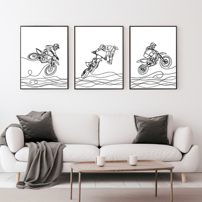 Moto Line Wall Prints - Digital Download