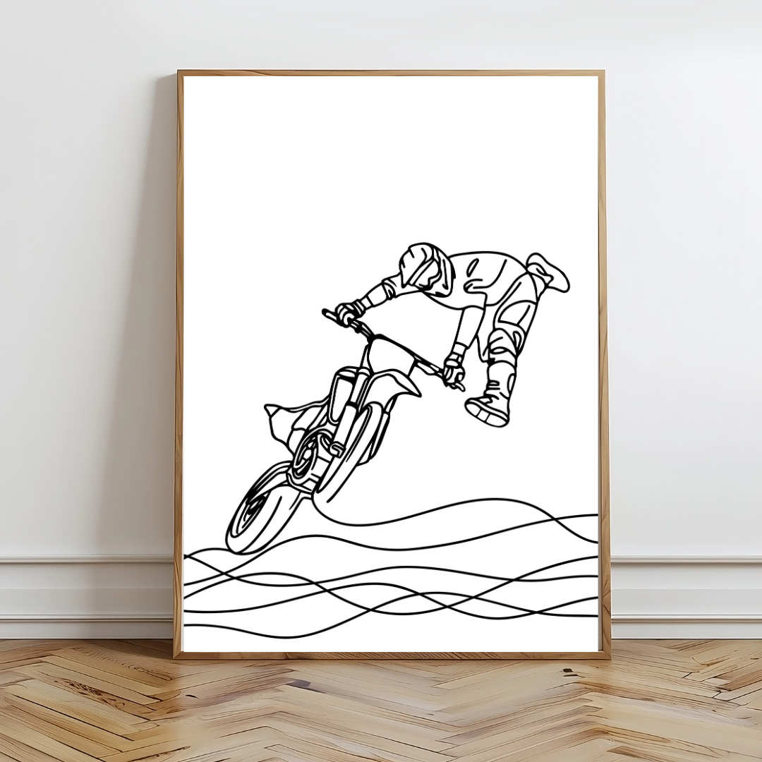 Moto Line Wall Prints - Digital Download
