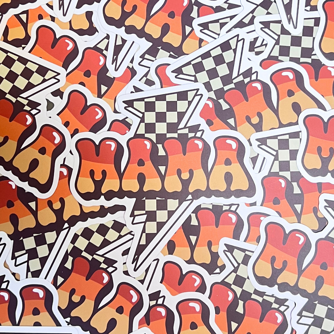 Mama Lightning Bolt Sticker