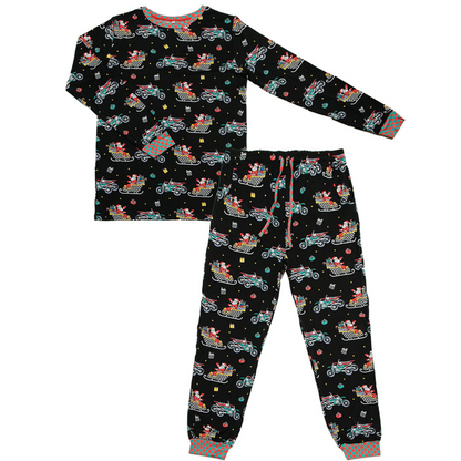 Santas Speedy Sleigh Unisex Adult Pajamas *PREORDER - SHIPPING OUT BETWEEN NOV 24 - DEC 6*