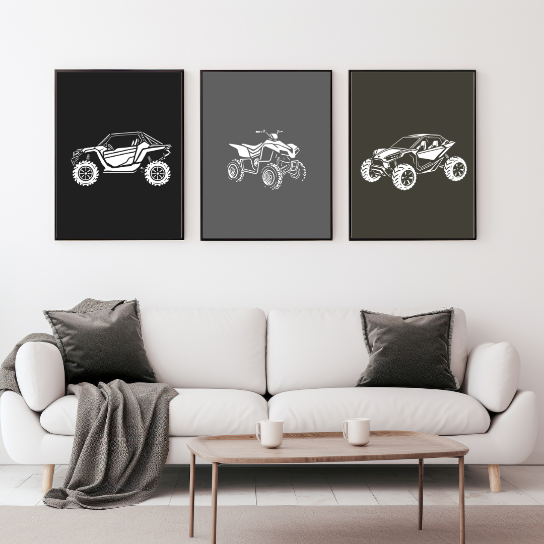 4 Wheels Wall Prints - Digital Download