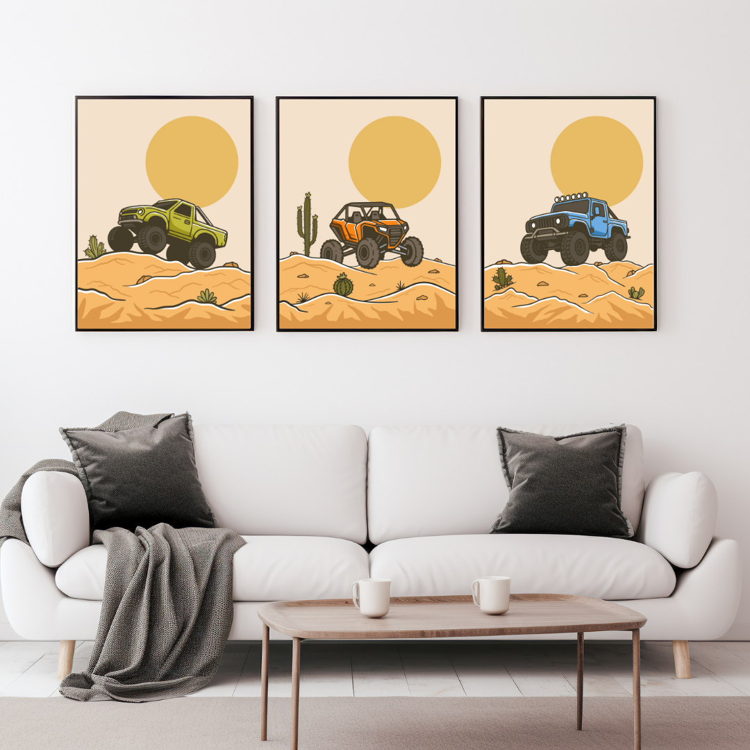 Desert Racing Wall Prints - Digital Download