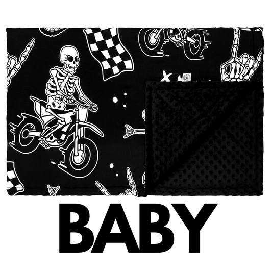 Bikes N Bones Blanket / BABY *PREORDER - BEGIN SHIPPING NOV 14 - 21*