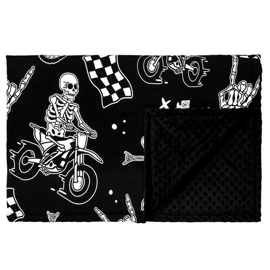 Bikes N Bones Blanket / BABY *PREORDER - BEGIN SHIPPING NOV 14 - 21*