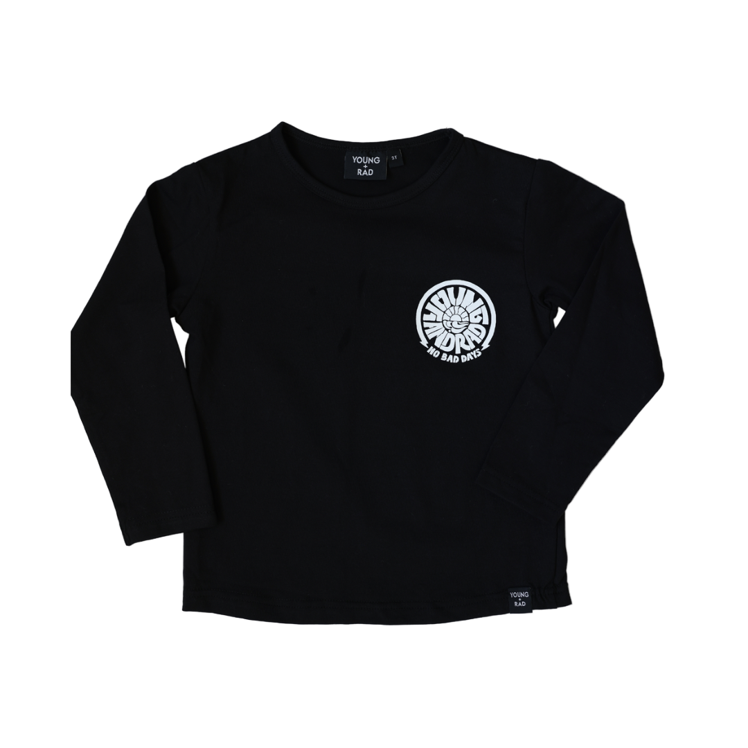 NO BAD DAYS LONG SLEEVE TEE- BLACK