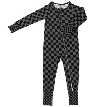 Stealth Checker Zip Up Pajamas