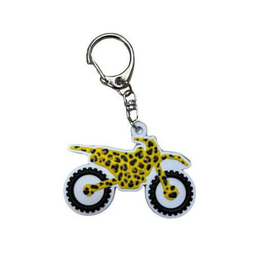 Cheetah Dirt Bike Keychain
