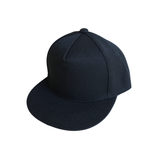 SOLID BLACK SNAPBACK // Y+R UNBRANDED BASICS