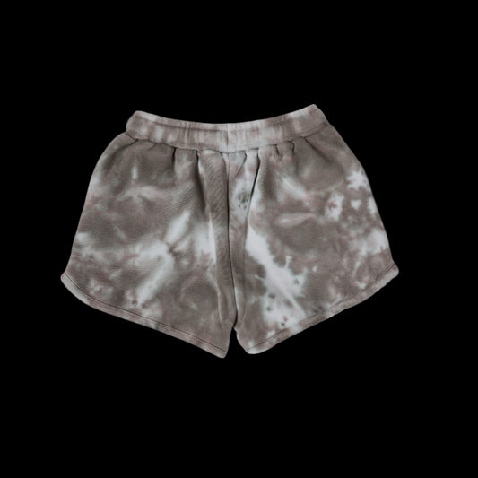 COTTON TIE-DYE SHORTS // TAUPE