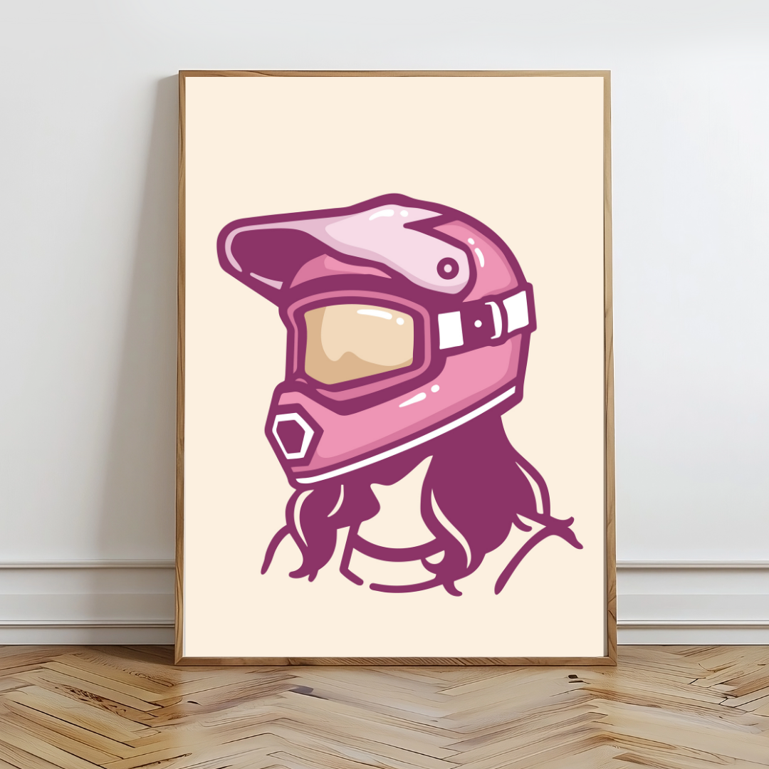 Moto Girl Wall Prints - Digital Download