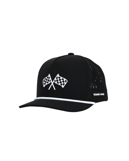 BLACK FINISH LINE ADVENTURE SNAPBACK // WATER-RESISTANT