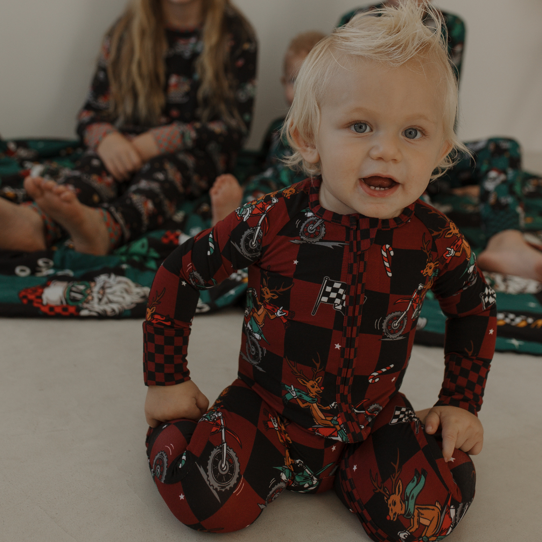 Rudolph The Red Nose Racer Zip Up Pajamas *PREORDER - SHIPPING OUT BETWEEN NOV 10-17*