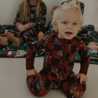 Rudolph The Red Nose Racer Zip Up Pajamas *PREORDER - SHIPPING OUT BETWEEN NOV 10-17*