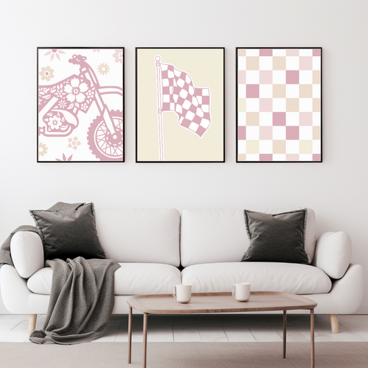 Moto Girl Wall Prints - Digital Download