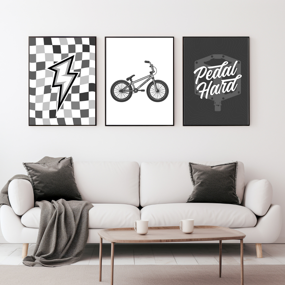 Pedal Hard Wall Prints - Digital Download