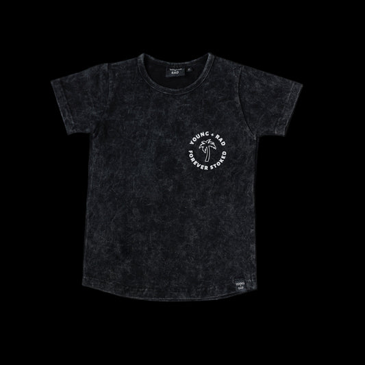FOREVER STOKED BLACK TEE