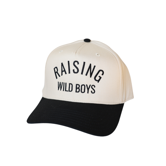 Black + Cream Raising Wild Boys Snapback