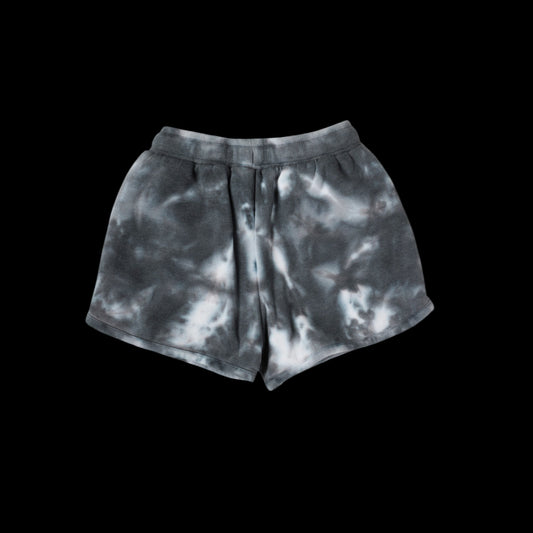COTTON TIE-DYE SHORTS // CHARCOAL