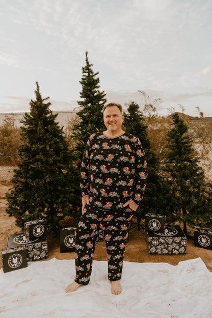 Santas Speedy Sleigh Unisex Adult Pajamas *PREORDER - SHIPPING OUT BETWEEN NOV 24 - DEC 6*