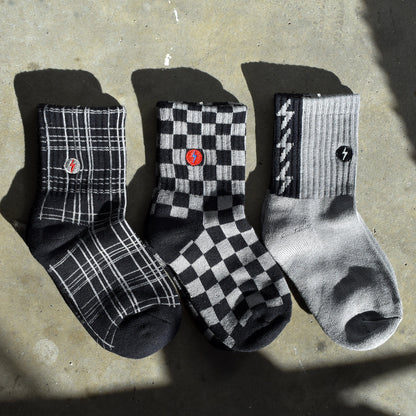 3-PACK "CHECK THE VOLTS" SOCKS