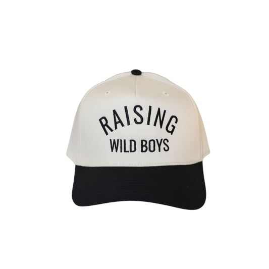 Black + Cream Raising Wild Boys Snapback