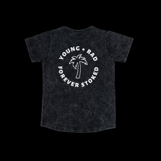 FOREVER STOKED BLACK TEE
