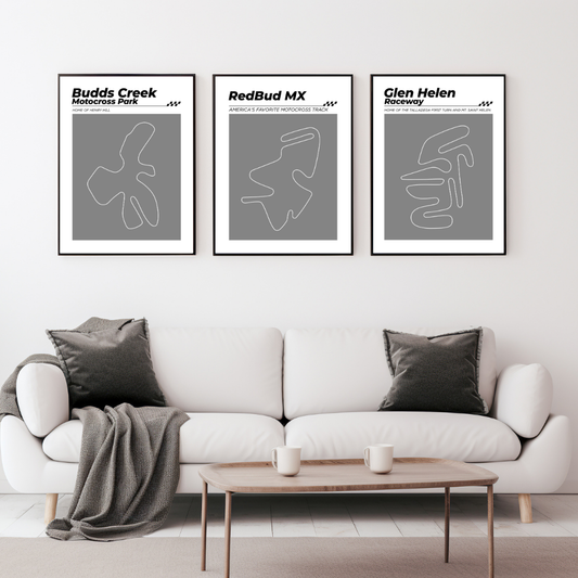 Moto Tracks Wall Prints - Digital Download